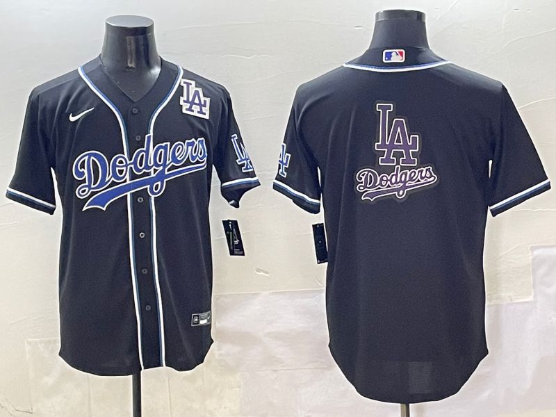 Men 2025 Los Angeles Dodgers Blank Black Three generations Fashion Nike MLB Jersey style 14